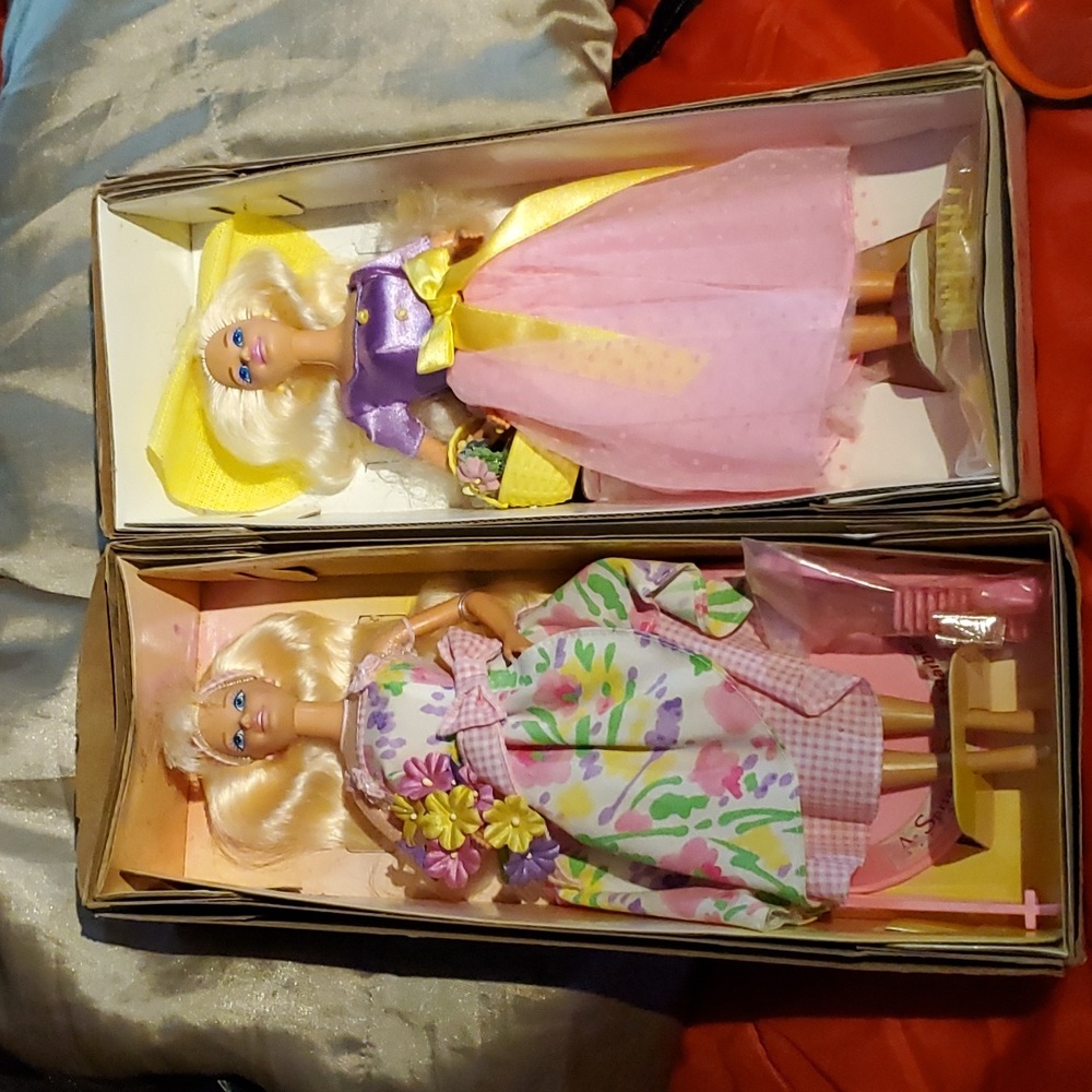1995 Spring Blossom Barbie  & 1996 Spring Petals Barbie